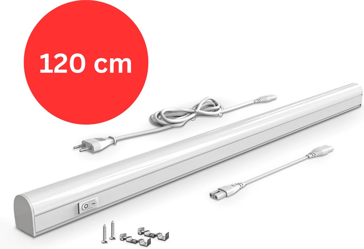 LED Kastverlichting 120 cm compleet met snoer en stekker - Onderbouwverlichting