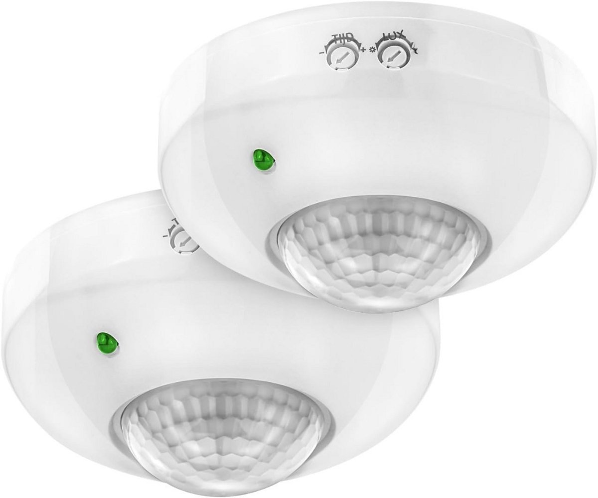GTB® Entreemelder - Winkelbel - Doorgangsmelder - Wit - 12cm x 12cm x 6cm