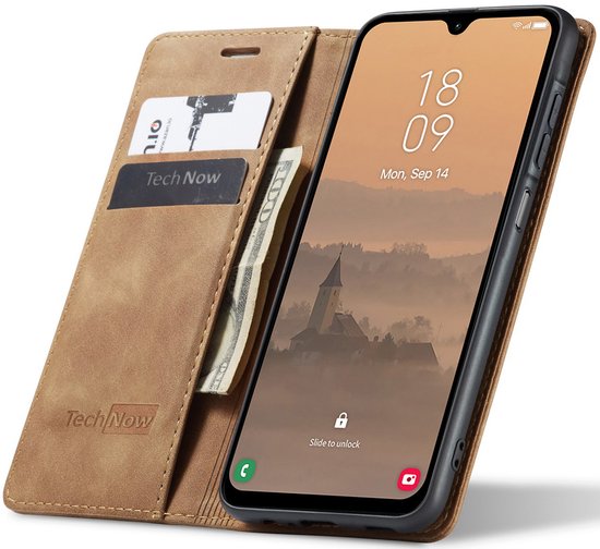 Hoesje geschikt voor Samsung Galaxy A17 5G / A26 - Book Case Leer Slimline Bruin