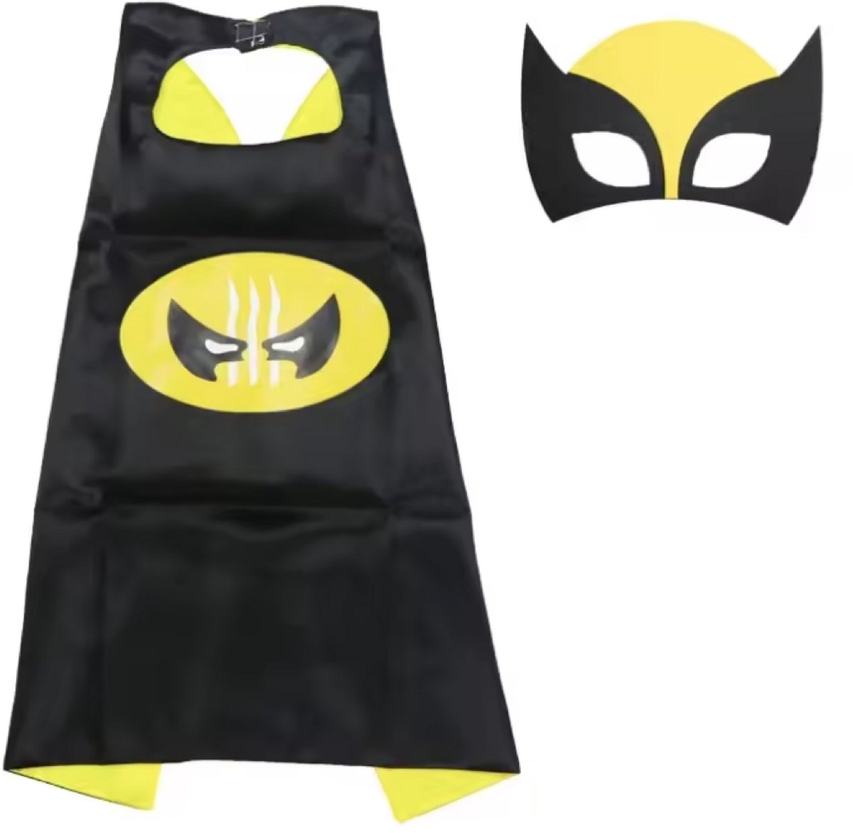 Superheld Wolverine Cosplay Kostuum Met Masker En Cape One Size - Capes - Maskers - X-Men Cosplay - Wolverine Masker - Cosplay - Kostuums - Verjaardagsfeest - Kerst - Halloween - Verkleedcadeau - Kinderen - Verjaardag - Kinderhelden kostuum -X-men