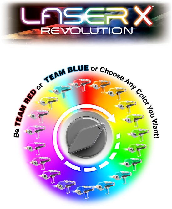 Laser X Revolution kleurenschijf voor laser game blasters, met 16 verschillende kleuren. Kies rood, blauw of elke andere kleur.