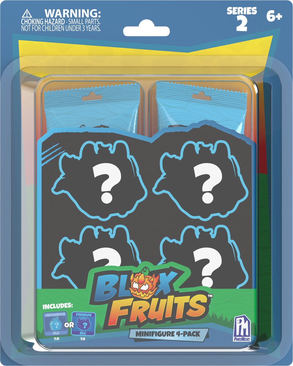 Blox Fruits Roblox blow fruit minifigures 4-pack wave 2