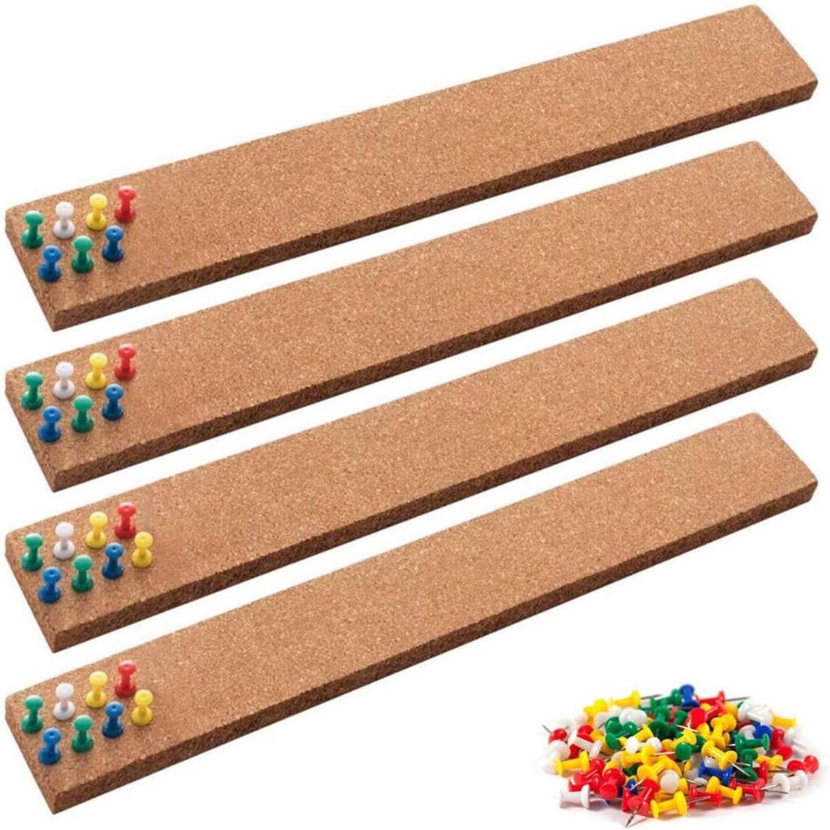Ibenzoa® Flexibele Houten Muurplak Set met Diverse Kleuren en Maten