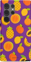 Casetastic Hoesje Geschikt voor Samsung S24 Ultra - Stijlvolle Beschermende Duo-layer Case - Perzikaatje