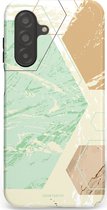 Casetastic hoesje geschikt voor Samsung Galaxy A26 - Dubbellaagse bescherming - Vlaklicht - Fashion Case - Crème Mintgroen Wit