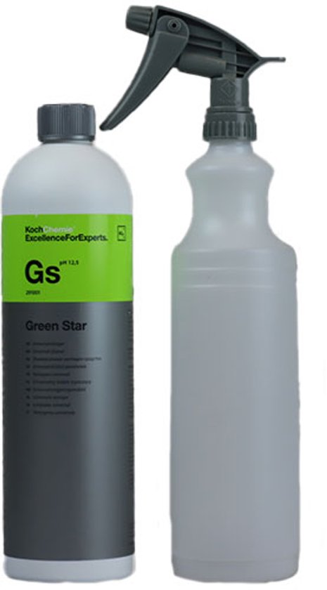 Koch Chemie Green Star Kit Limpieza 1L Con Vaso Medidor 50ml, Botella Spray 0.5L Y Guantes - Detergente Universal Concentrado My Hero Master System - Foto 4