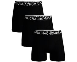 Muchachomalo Heren Boxershorts – 3 Pack Microfiber – Zwart Sportondergoed – Maat M - Mannen Onderbroeken