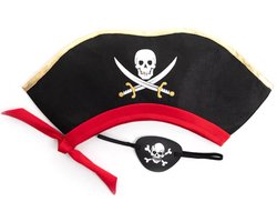 Little Adventures - Deluxe piratenhoed - Met ooglapje