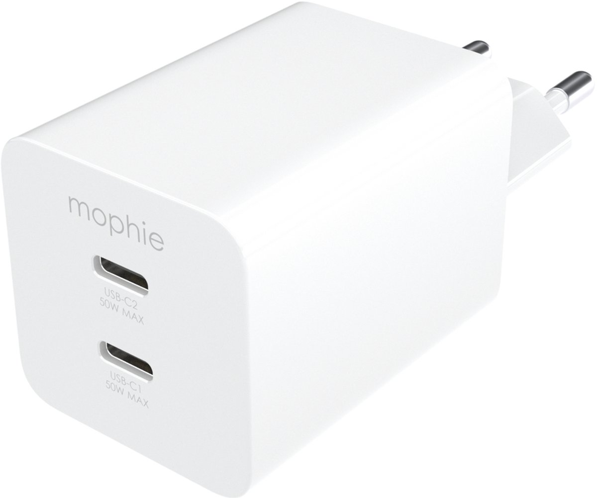 Mophie Essentials 50W USB-C Oplader Power Delivery Snellader Wit