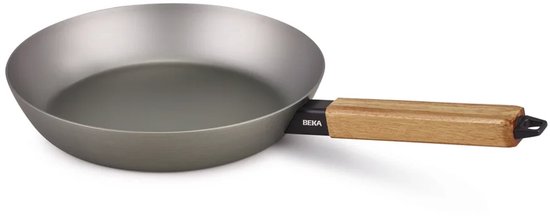 Beka Nomad braadpan/koekenpan - Ø 28 cm - Staal - PFAS-vrij - Houten greep - Geschikt voor inductie & BBQ