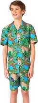 OppoSuits Teen Boys Minecraft Summer Set - Officieel Minecraft pak - Shorts en Shirt - Zomer outfit - Maat EU158/164