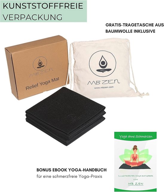 Antislip Yogamat 8 mm - Extra Dikke Mat voor Yoga, Pilates en Meditatie met Draagtas - Opvouwbare Sportmat voor Comfortabele Oefeningen — afbeelding 5