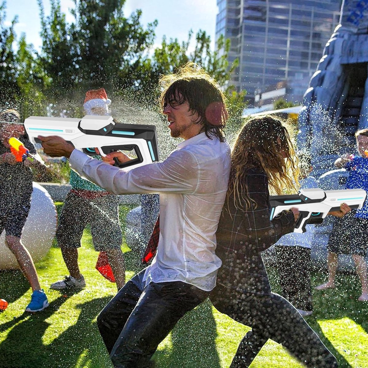 Waterpistool elektrisch - Automatisch waterpistool - Zomer speelgoed - Watergevecht - Super Soaker - Oplaadbaar waterpistool - Kinderplezier - Waterpret - Strand speelgoed - Tuinspeelgoed - Elektrisch speelgoed - Waterbattle - Outdoor fun - Vakanties — afbeelding 3