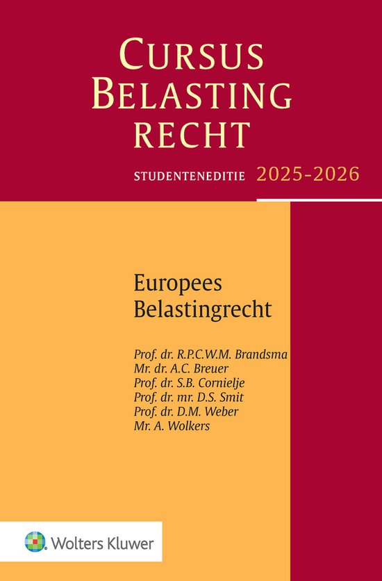 Cursus Belastingrecht Europees belastingrecht 2025-2026 - cover