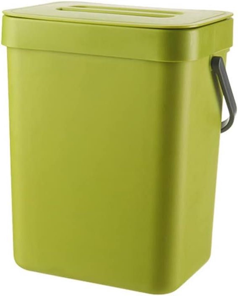 3 liter Draagbare Keukenafvalemmer met Deksel en Handgreep - Huishoudelijke Tafelcontainer voor Afvalcomposters 161 x 13 x (1#)