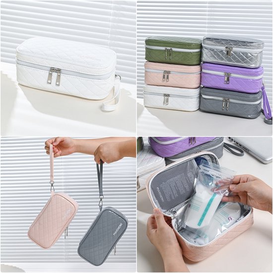 Rainbecom - Moedermelkkoeltas met 2 IJspak - Geïsoleerde Koeltas Moedermelk - 21×12×8cm - Moedermelk Koeltas voor Borstvoeding - Draagbare - Wit van Merkloos — afbeelding 5