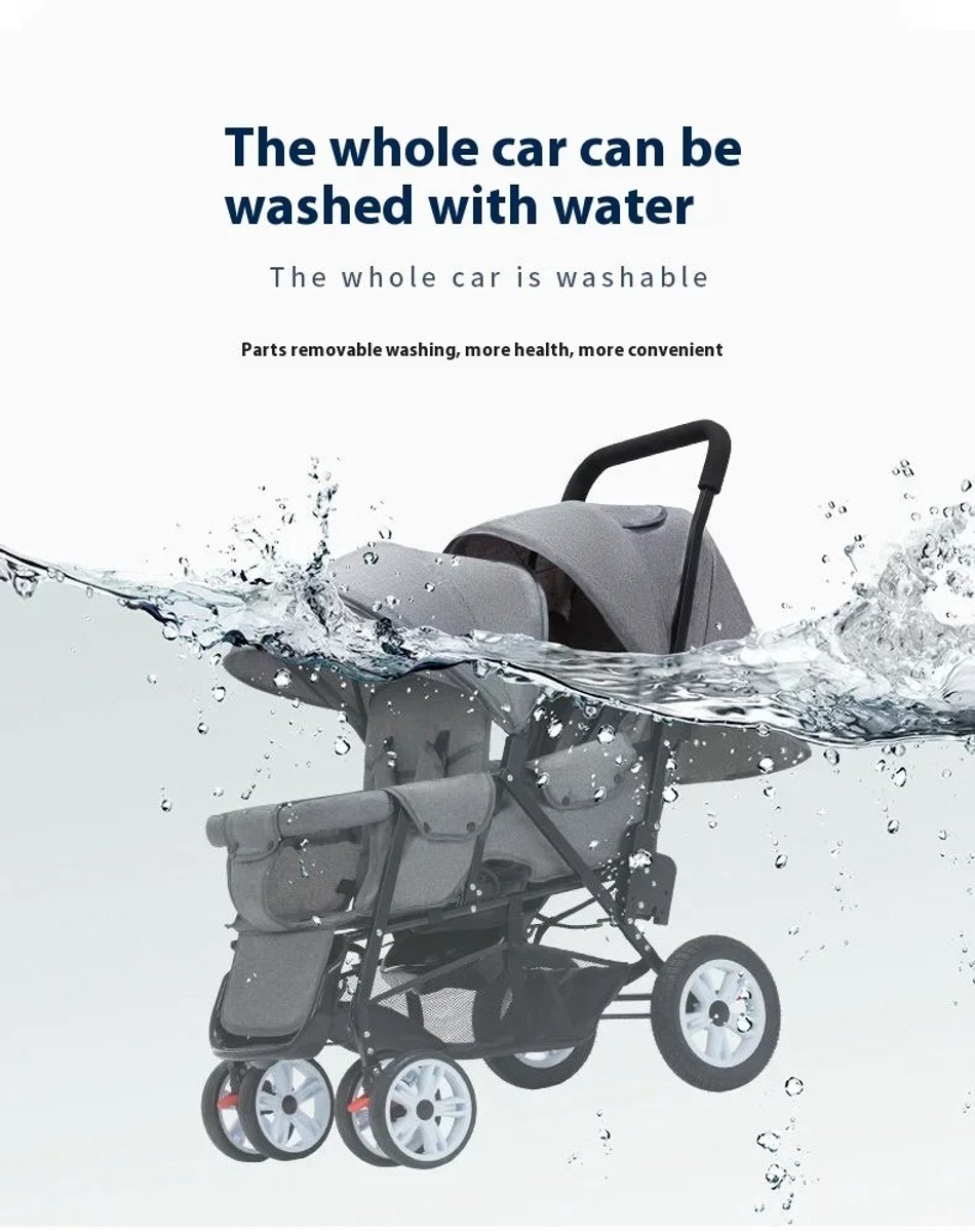 Rustive Tweeling Buggy - Duo Kinderwagen - Voor Kinderen Van - afbeelding 3