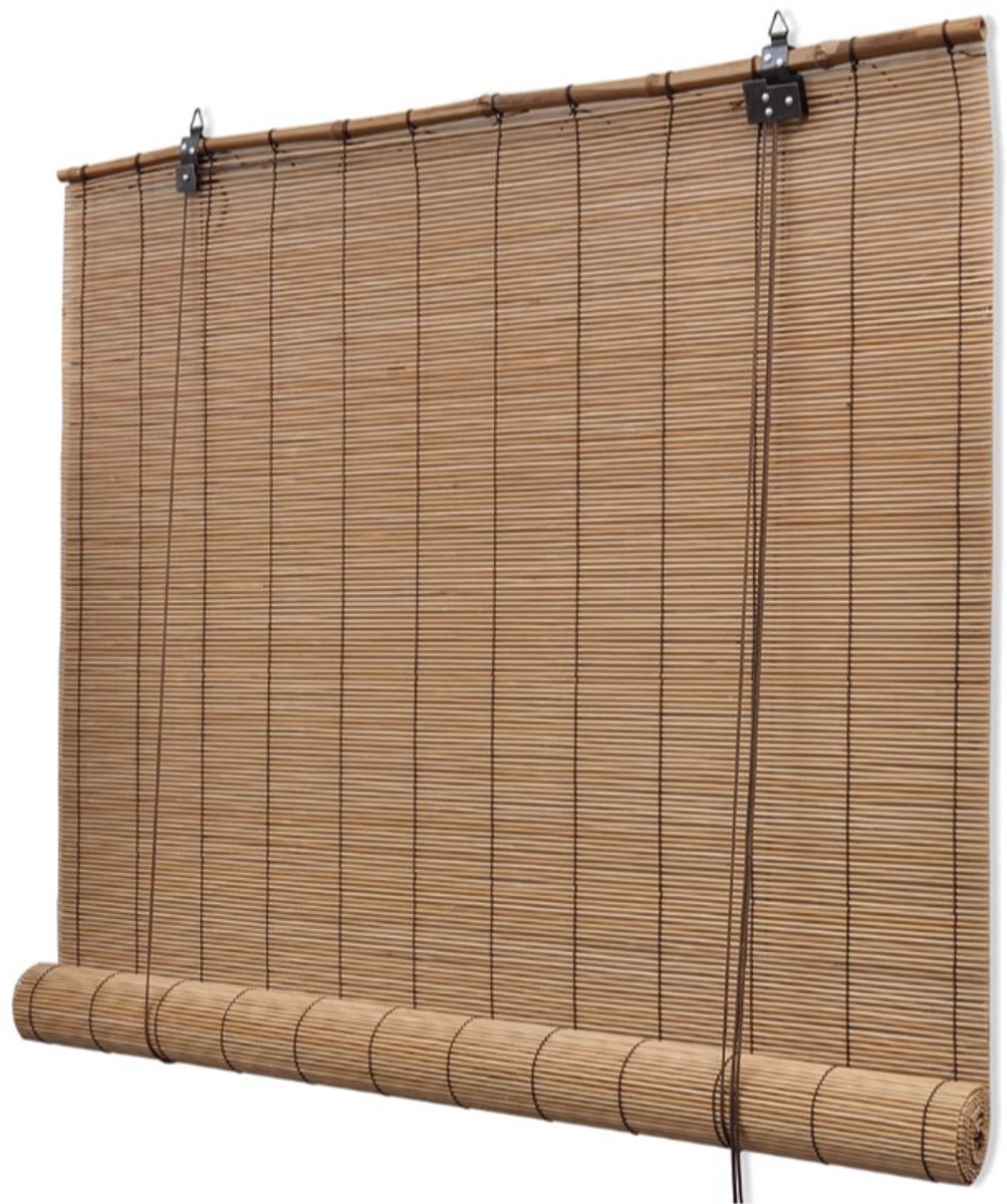 vidaXL Rolgordijn 80x160 cm bamboe bruin
