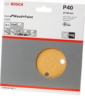 Bosch Schuurschijf wood and paint diameter 150mm K40 blister van 5 schijven (Prijs per 2 stuks)