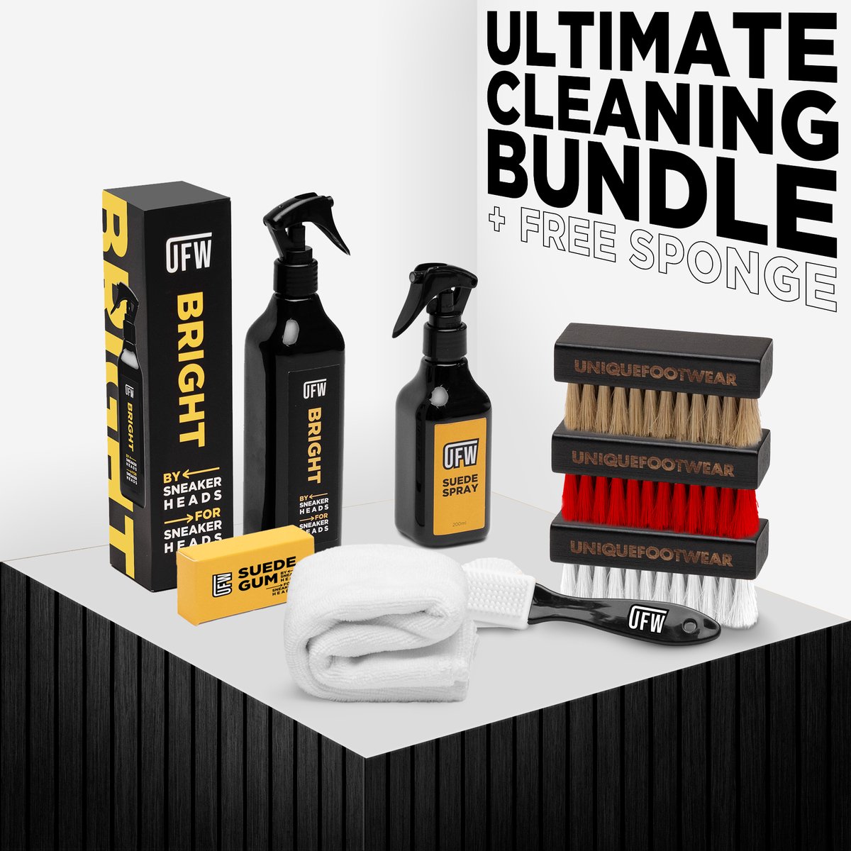 Nettoyant Baskets Kit Nettoyage Baskets EVERCLEEN 500ml | Spray + Brosse + Chiffon | Fabriqué Allemagne Produit Nettoyage Textile