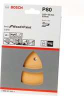 Bosch Schuurbladset 102 x 62 x 93mm K80 set van 10 bladen
