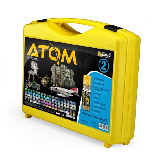 AMMO MIG 20682 ATOM - Ensemble de basses - Couleurs Partie 2 - Étui - Set de Peinture Acryl 93x20ml