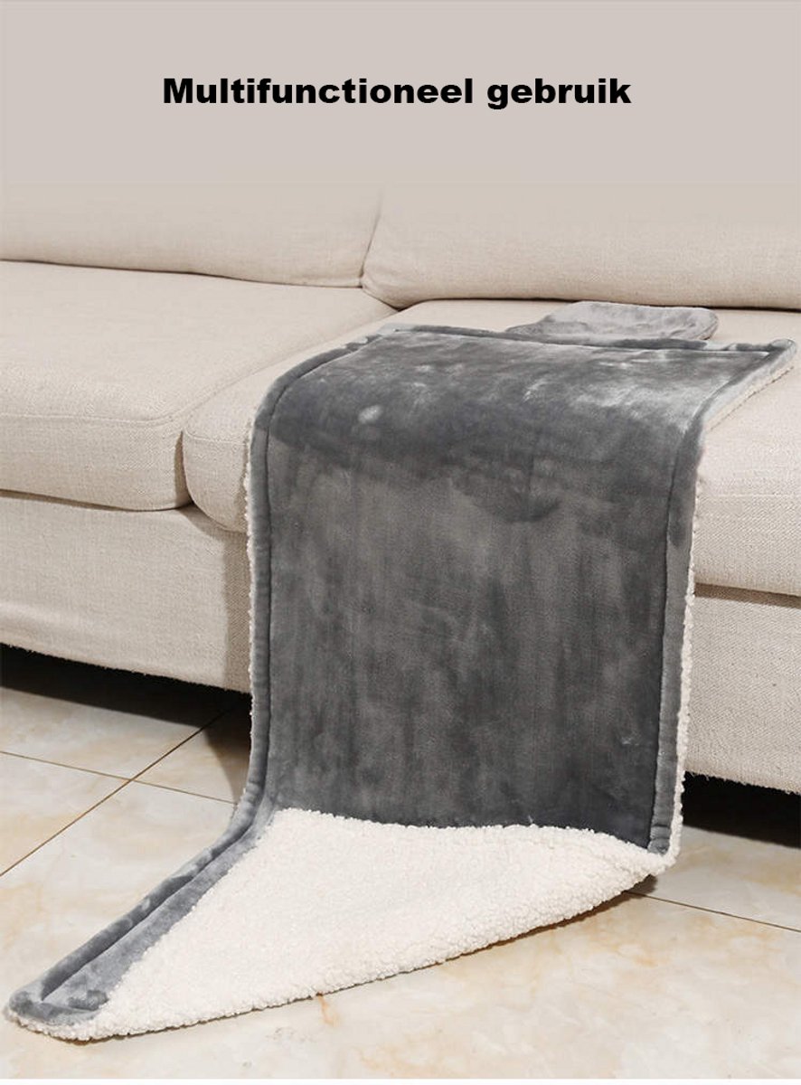 Warmtedeken Elektrisch USB - Met 2 Powerbanks - 5 Warmtestanden & Timer - Draagbare Verwarmde Deken - Tot 14 Uur Warmte - Wasbaar - 100×40 cm - Fleece/Katoen - Oplaadbaar - Energiebesparend – foto 8