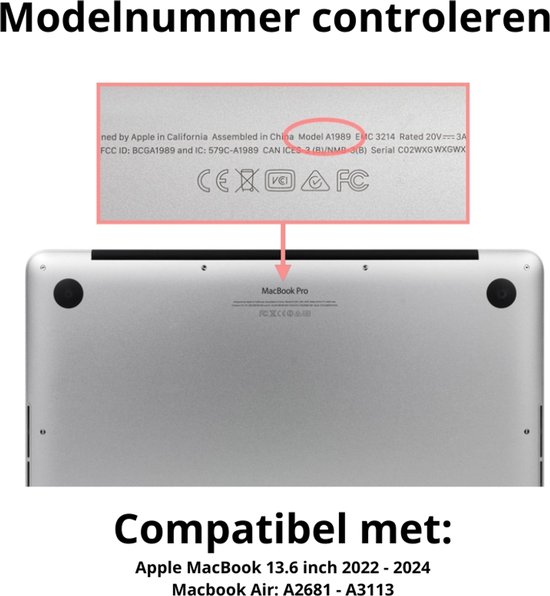 Mastersøn - Écran de confidentialité - Convient pour Apple Macbook Air 13,6 pouces 2022 - Écran de confidentialité - Protecteur - Filtre Bluelight - Avec aimants - Plug & Play - Chiffon de nettoyage gratuit