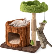 Krabton: COSTWAY Krabpaal Klein, Kattenboom Met Kattenmand Kunstmatige Bladeren Kattenborstel Ligstoel Sisal Krabpaal Bal Klimboom Katten Kattenkrabpaal 48 X 33 X 79 Cm Groen Oranje Krabton: COSTWAY Krabpaal Klein, Kattenboom Met Kattenmand Kunstmatige Bladeren Kattenborstel Ligstoel Sisal Krabpaal Bal Klimboom Katten Kattenkrabpaal 48 X 33 X 79 Cm Groen Oranje