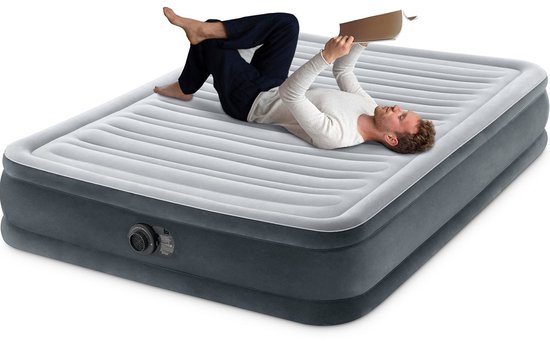 Intex Comfort Plush luchtbed | Twijfelaar | 191 x 137 x 33 cm | Inclusief bijpassend hoeslaken + reparatiekit — afbeelding 3