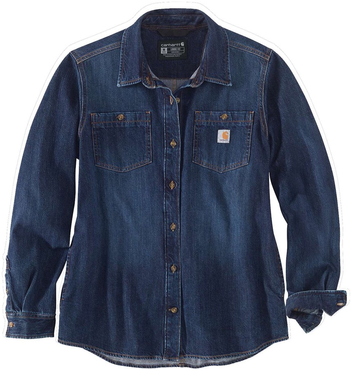 Carhartt Damen Hemd Midweight L/S Shirt Zion-M Blauw