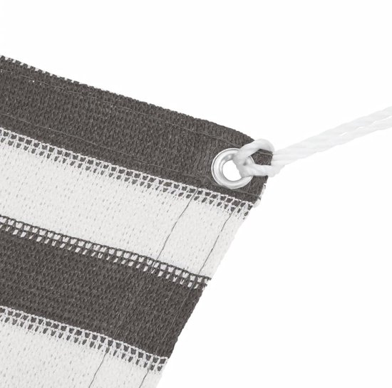 vidaXL - Tenttapijt - 400x700 - cm - HDPE - antracietkleurig - en - wit van Vidaxl — afbeelding 5