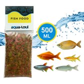 Aqua-Loui® - Visvoer - Tropisch Vissenvoer - Vlokken (Flakes) - Visvoer Aquarium - Geschikt Voor Alle Maten Vissen - 500ml