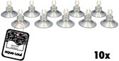 Aqua-Loui® - Ventouse pour aquarium - Ventouse avec pince - Convient pour tuyau de taille 4-6 mm - Convient pour tuyau d'air - 10 pièces