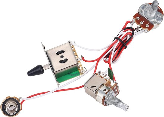 Gitaar Humbucker Hals en Brug Pickups Set met 4C Kabelboom Push-Pull Schakelaar voor Gibson Epiphone Elektrische Gitaar Vervangende Onderdelen (Zebra Geel Frame