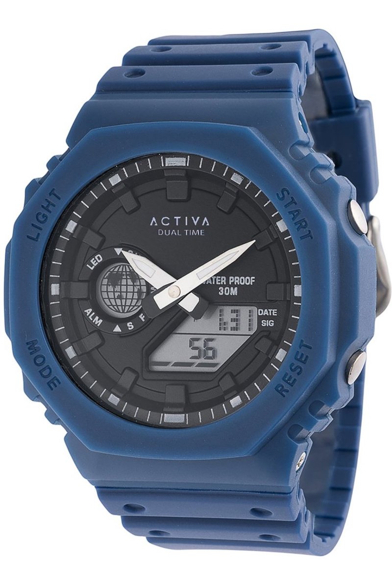 Activa X Invicta DIGITAL ESSENTIALS ACW423-003 Heren Horloge - Waterdicht - Digtaal - Quartz Uurwerk - Plastic met zwarte Wijzerplaat - 45mm