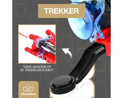DecoVeen® Web shooter Pro - Gebaseerd op Spiderman - Handschoen - 3 Darts met Zuignap - Spider Speelgoed - Launcher