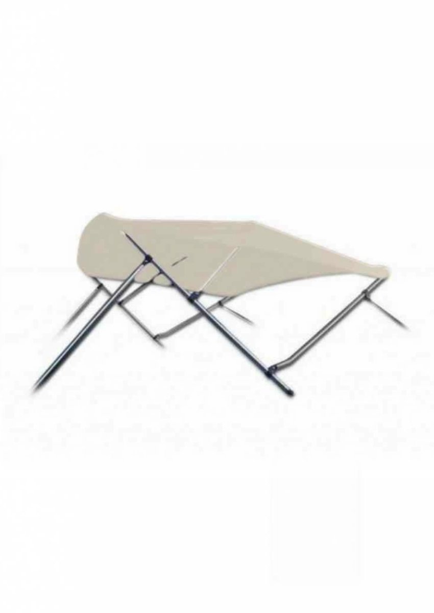 BREG Biminitop | Aluminium 3-boogs | Breedte 246 <> 261 cm - Hoogte 117 cm - Beige doek