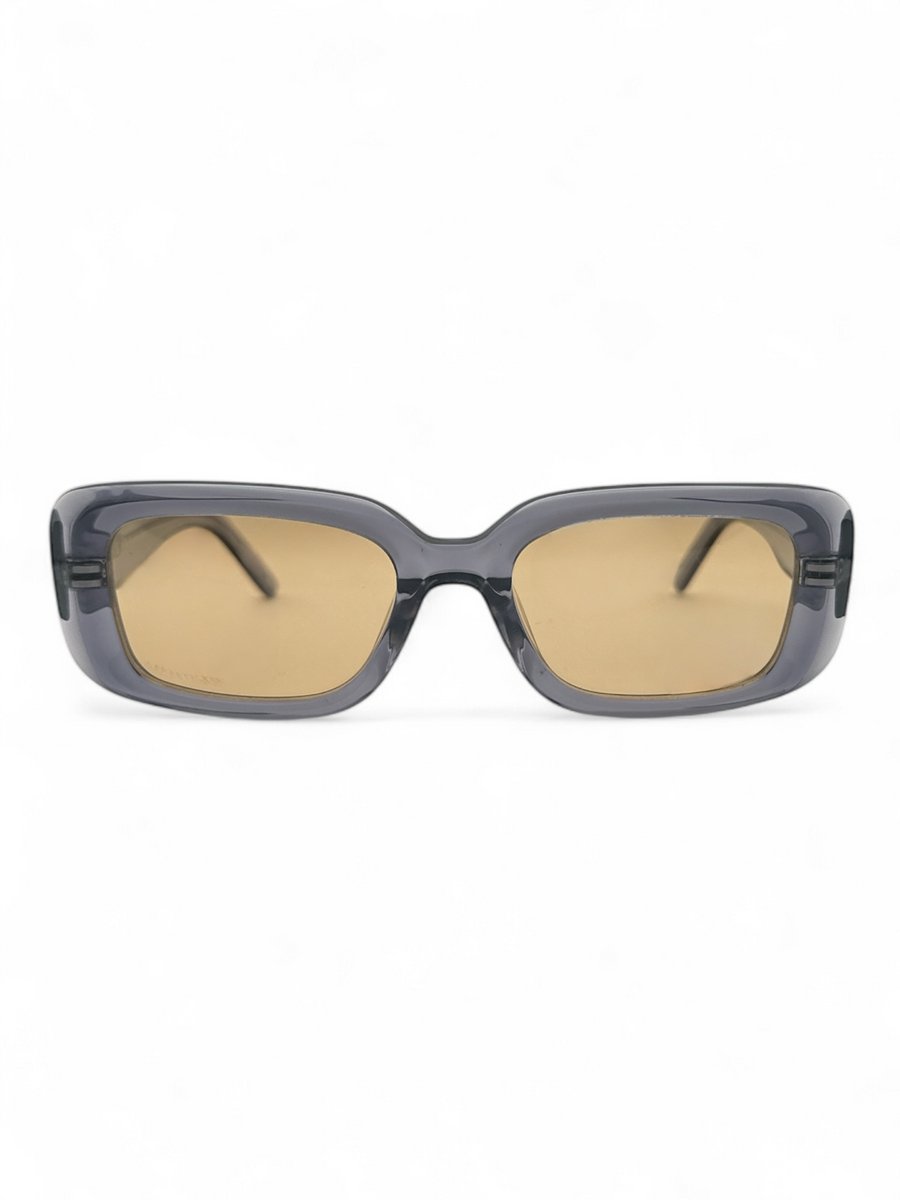 The Brand Remarkable – Zonnebril Unisex – Zonnebril Dames – Zonnebril Heren – Cat-Eye / Rechthoekige Zonnebril – Bruin / Grijs – UV400 – Luxe, & Trendy Zonnebril – Designer Zonnebril – Mode Zonnebril 2025 – Inclusief Beschermhoes – Polariserend Look