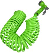 Benson Flexibele/uitrekbare tuinslang - 10 meter - met sproeikop - tuinbewatering