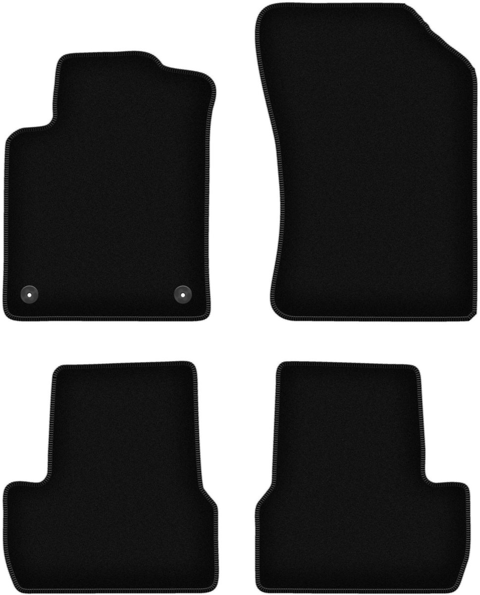 BASIC zwarte veloursmatten voor: Citroen DS3 hatchback (2009-2016)