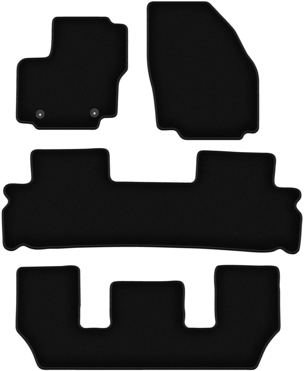 BASIC zwarte veloursmatten voor: Ford Galaxy MK2 7-zitter (2006-2011)