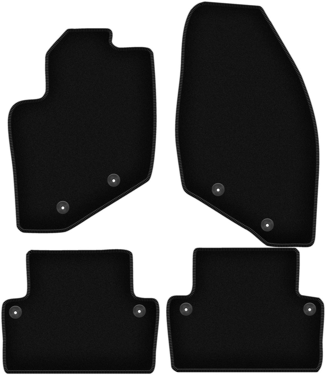 BASIC zwarte veloursmatten voor: Volvo V70 II stationwagen (2000-2007)