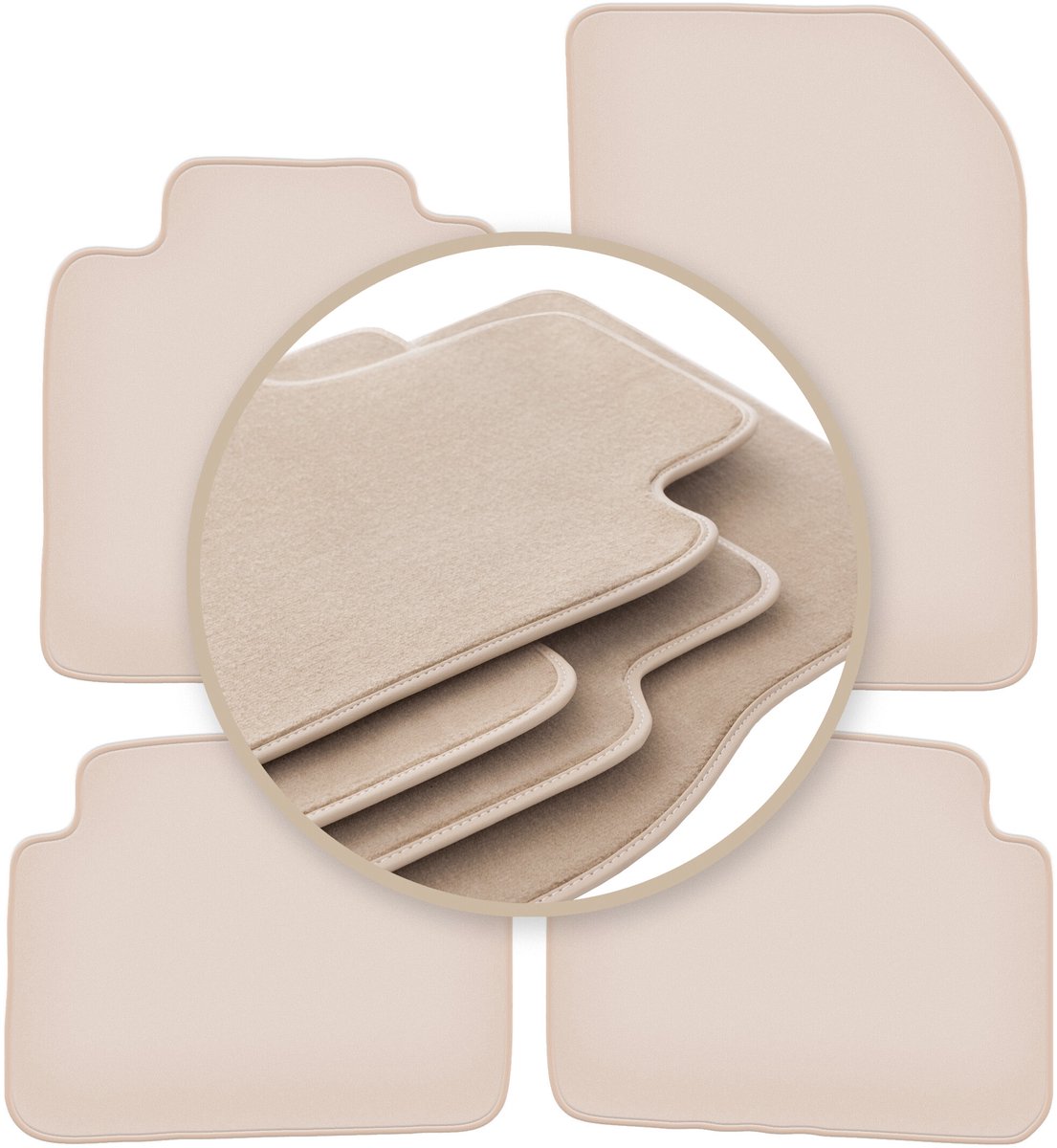PREMIUM beige matten voor: Renault Vel Satis liftback, hatchback 2001-2010