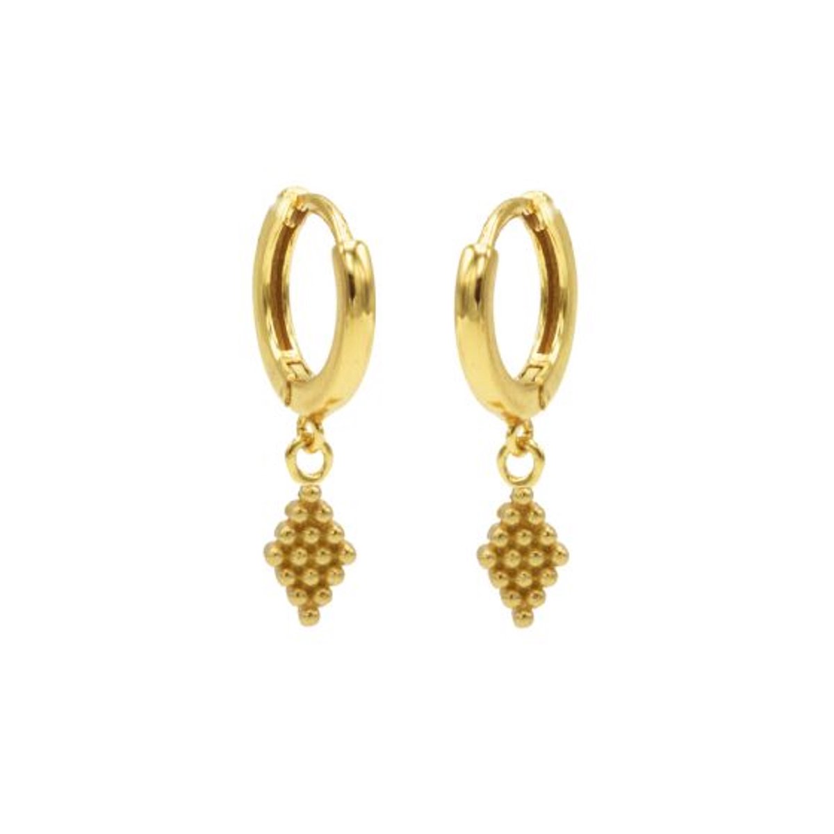 Karma hinged hoops symbool dots diamond gold M2948HIN