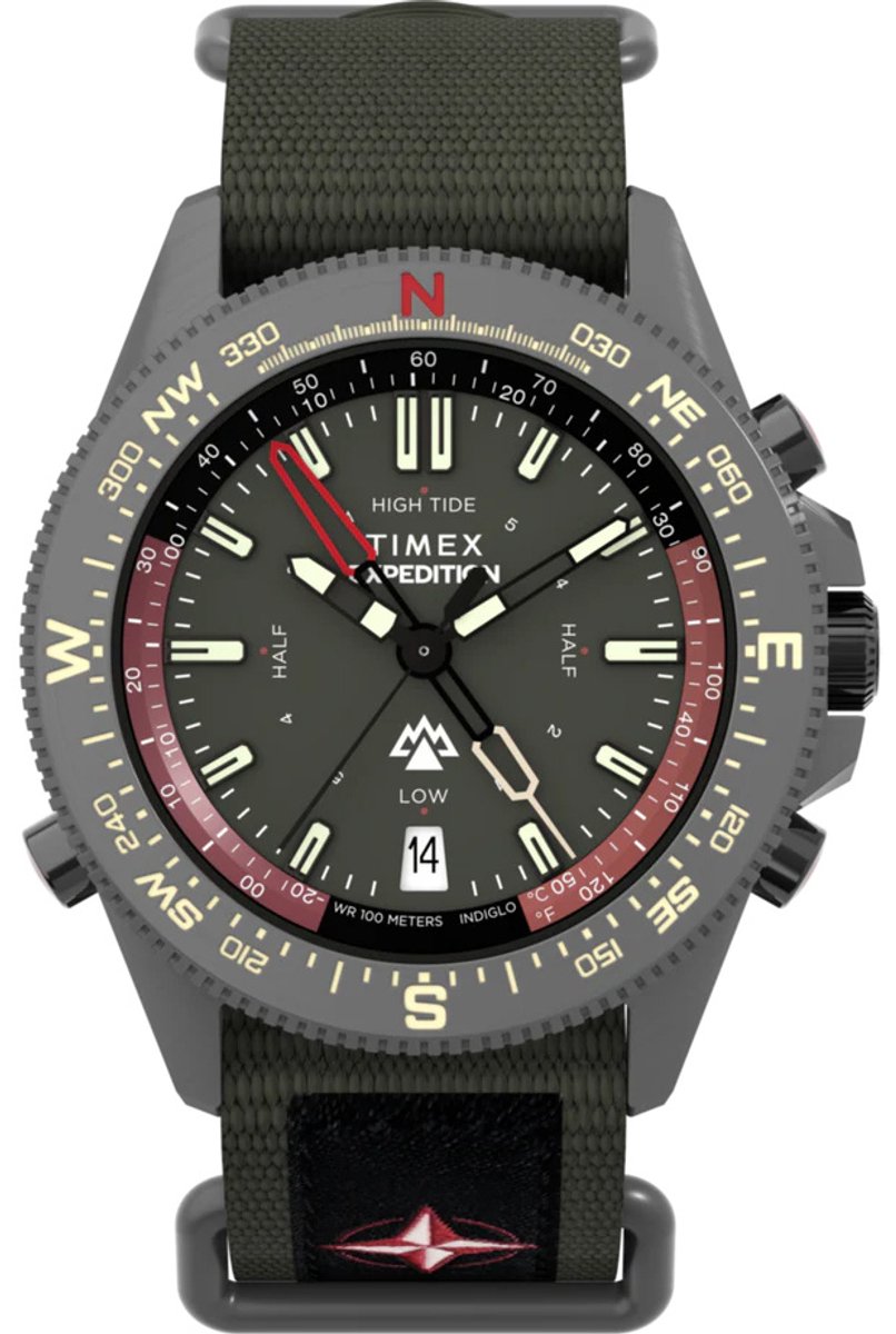 Timex Expedition North Tide-Temp-Compass TW2W91100 Horloge - Textiel - Groen - Ø 43 mm