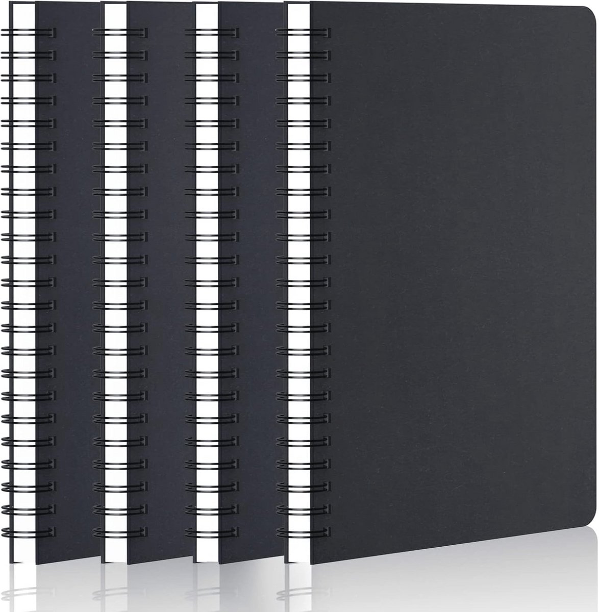 Gestippeld Notitieboek A5 - 4 Stuks Spiraalbinding met Dikke Papier 100 g/m²