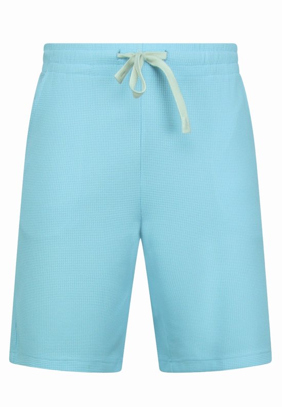 Zomer Set Heren - Ribbed Oversized T shirt Heren - Korte Broek Heren - Two Piece Setje - Twinset - Shorts Heren - 918 - Turquoise - Maat: M