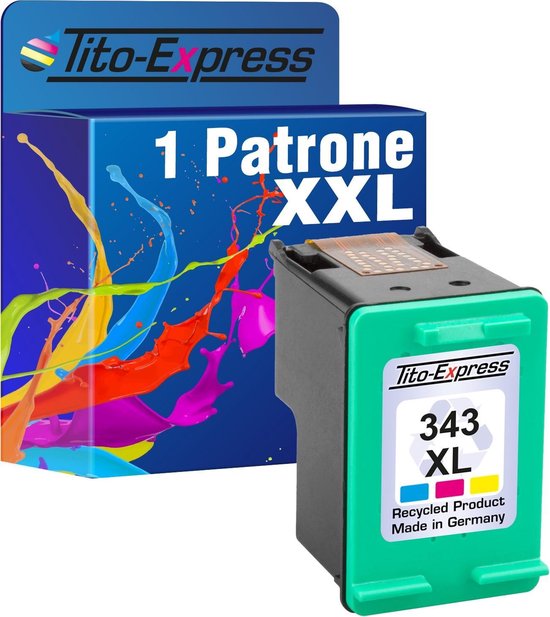 Set van 1x gerecyclede inkt cartridges voor HP 343XL | bol.com