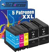 Tito-Express 5x inkt cartridge alternatief voor HP 932XL HP 933 XL HP OfficeJet 6100 6600 6700 7110 7510 7600 7610 7612